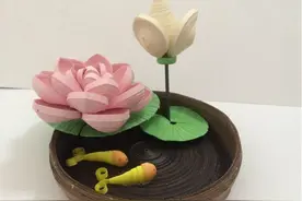 衍纸作品之荷花盛开图片