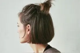 齐肩短发要怎么弄好看？一半扎一半留！图片