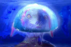 潜水到贝加尔湖50米深遇到3米高神秘生物图片