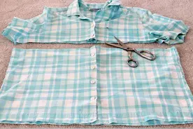 一件废旧衬衫 = 围裙 + 项圈图片