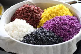 红、黄、紫、黑、白，五色糯米饭怎么做出来的？快随小编来看看图片