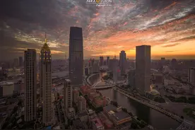 听说最近天津的晚霞美出了新高度图片