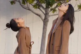 有个会穿衣服的妈妈，闺女儿子出街有模有样图片