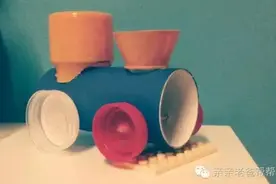 DIY卷纸筒小火车图片