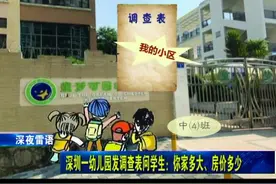 深圳一幼儿园发调查表问学生：你家多大、房价多少视频封面