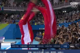 孙杨颁奖典礼高唱国歌 身披国旗赢观众裁判膜拜图片