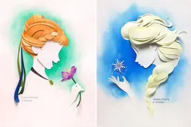 普通纸做的立体迪士尼经典角色，白雪公主超级完美！图片