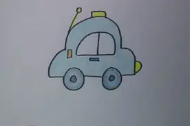 简笔画：小汽车，超级简单图片