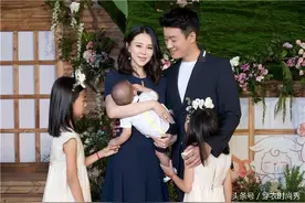 佟大为，关悦一家五口全家福曝光，幸福都写在脸上了图片