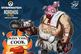 守望先锋玩家创作个性皮肤，路霸成厨师卢西奥化身流浪歌手。图片