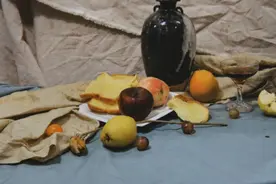 色彩静物水果暖色调的画法图片