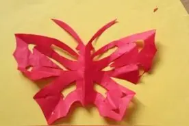 蝴蝶剪纸图案步骤,学会了教孩子图片