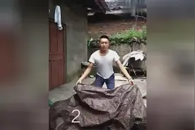 乡下二货，表演魔术凭空消失之后，脑袋上一个大包图片