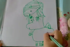 创意无限：用水彩笔画一只小马图片