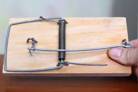 老鼠夹绊线报警装置，挂上它后深夜门被撬开就会马上得知图片