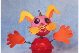 幼儿园玩偶制作：跳跳兔图片