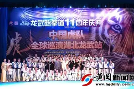 韩国虎队来黄冈交流跆拳道技艺图片