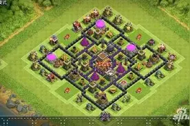 部落冲突八本防三星阵型 完克胖子石法流图片