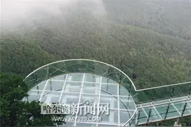 帽儿山顶：全国最长玻璃栈道108米图片