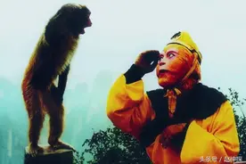 这照片什么水平！《西游记》猴子素不相识敬礼六小龄童图片