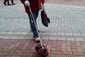 日本魔术师牵着隐形狗的照片，隐形狗的真相原来是这样的图片