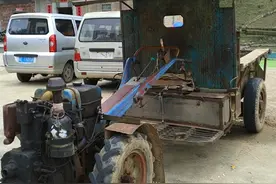 闲置在农村的手扶拖拉机图片