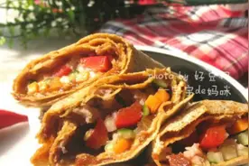 山东煎饼卷，很受家人的欢迎，而且又可以当快手早餐，很不错图片