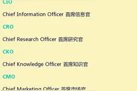 CEO、COO等各种C*O都代表什么？图片