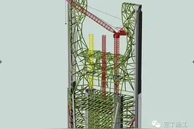 想把摩天大楼上的塔吊拆下来很麻烦，需要建一个拆一个，直到拆完图片