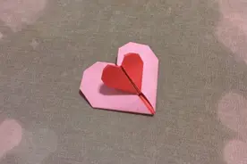 纸在乎你 手工折纸 双心折纸视频图解教程图片