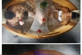 双人浴缸，好想在家里装一个图片
