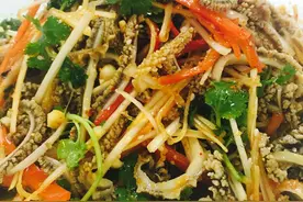 简单好做又好吃的温拌羊肚丝图片