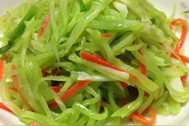 家常菜之青炒莴笋丝，高颜值，超好吃！赶紧来学习！图片