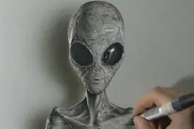 画家手绘3D立体外星人，如此逼真，科学家都会看傻眼图片