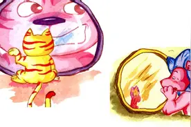 睡前故事之狮子照镜子图片