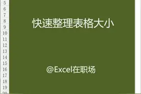 一键快速调整表格大小，让Excel表格数据呈现更美观#excel技巧 #excel在职场 @抖音小助手视频封面