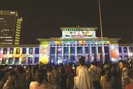 音乐喷泉+裸眼3D灯光秀 武林广场新夜景太好看啦图片