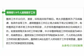 作为教师，你正常每天的工作时间是多少？图片