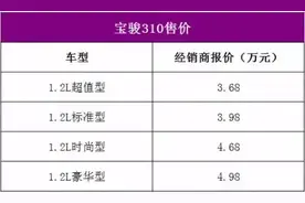 再造销量“神迹”？宝骏310将售3.68-4.98万图片