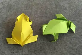 纸在乎你 手工折纸：立体小青蛙 视频图解教程图片