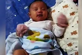 三个月大宝宝做恶梦实录，婴儿压力大容易受惊图片