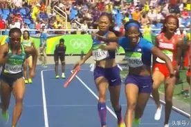 钻石联赛美国女子4*100接力再犯规，这次没重跑！图片