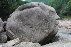 请你来看看，这块石头是不是太像一个伟人的头像？图片