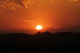 夕阳西下的时候，我在这里等你！图片