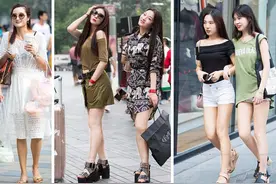 五爷街头摄影：北京街头的时尚潮女闺蜜，北京街拍时髦姐妹花图片