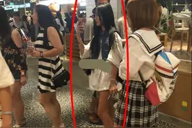 网友上街偶遇变形计韩安冉 据说本人又瘦又美 比照片好看图片