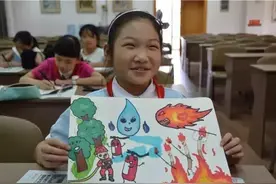 嘉兴“小画家”用画笔画出心中最勇敢的消防战士图片