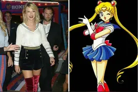 霉霉穿成美少女战士为超模好友gigi hadid大气，好有爱图片