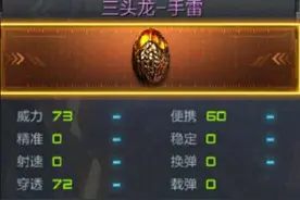 CF手游三头龙手雷属性介绍 三头龙手雷怎么获得图片