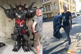 《守望先锋》大锤COS神还原 巨型装甲里竟是个妹子图片